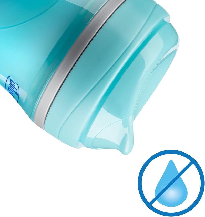 Chicco Double-Wall Insulated Sippy Cup with Bite-Proof Rim Spout and Spill-Free Lid 9oz. | Top-Rack Dishwasher Safe | Easy to Hold Ergonomic Indents | Blue/Sharks, 2pk | 12+ months - Image 3